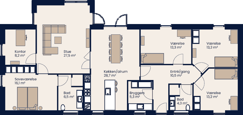 Vinkelhus 177 M²