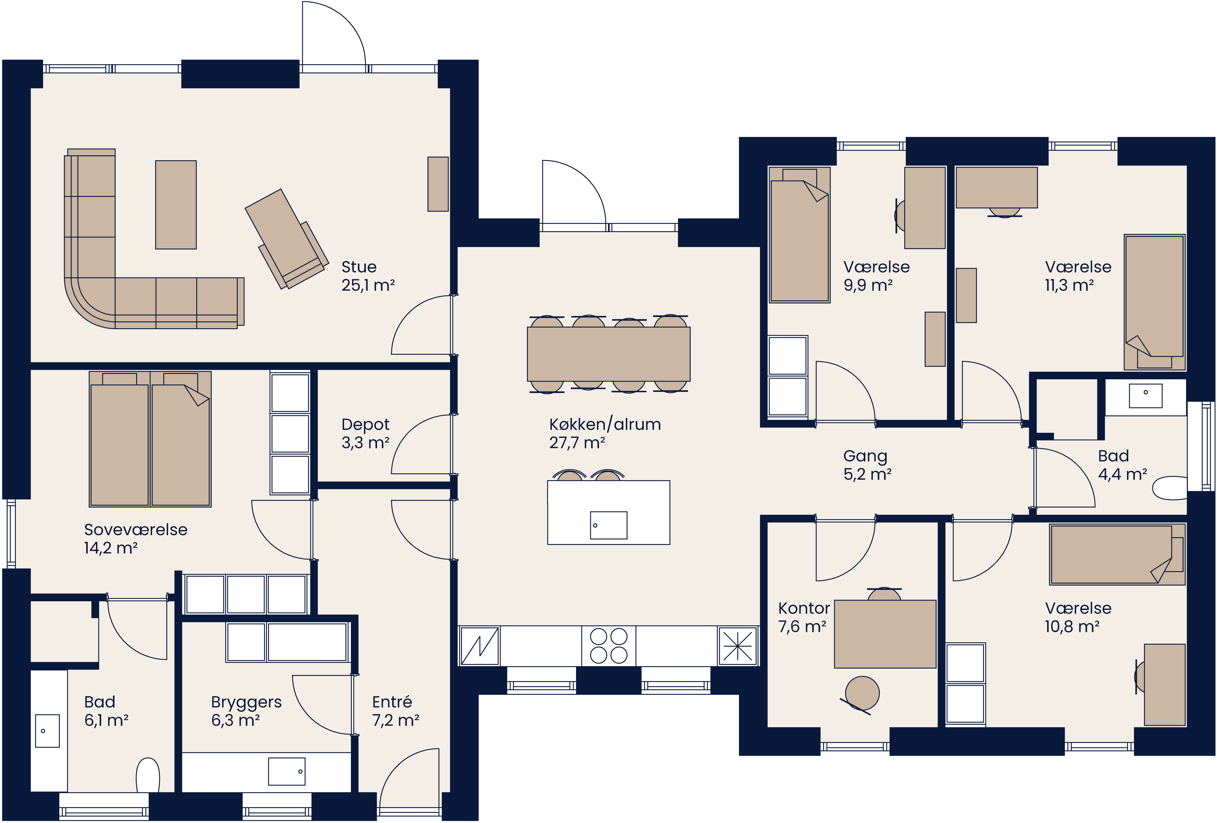 Plantegning H Hus 169 M²