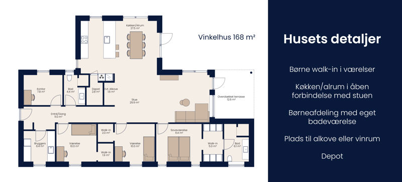Husets Detaljer 168 M²