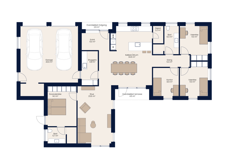 Myntebakken 1, Randers Grundplan