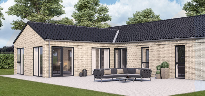 Sadeltag Uden Udhæng Med Gesims