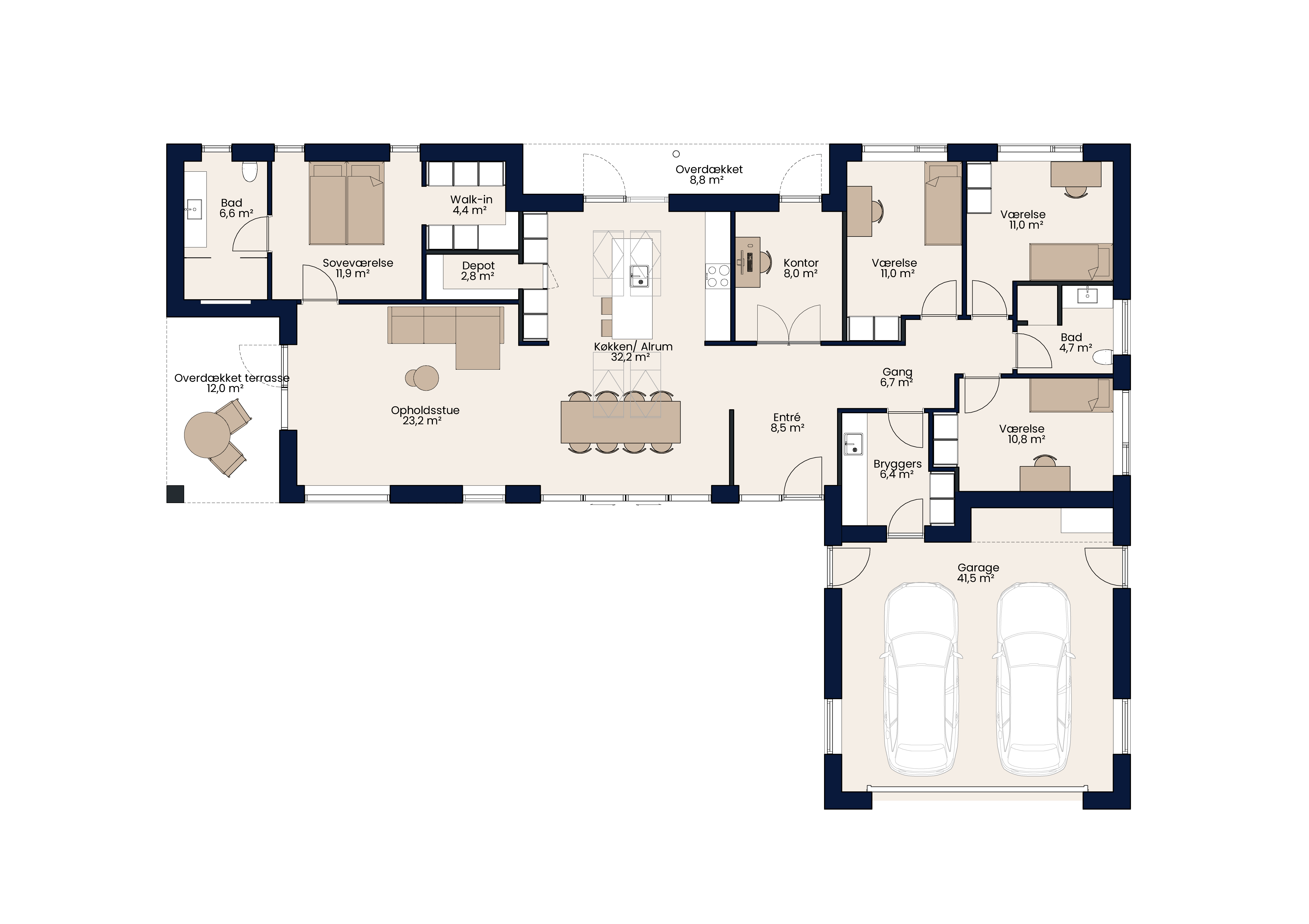 Plantegning Længehus 180 Ny