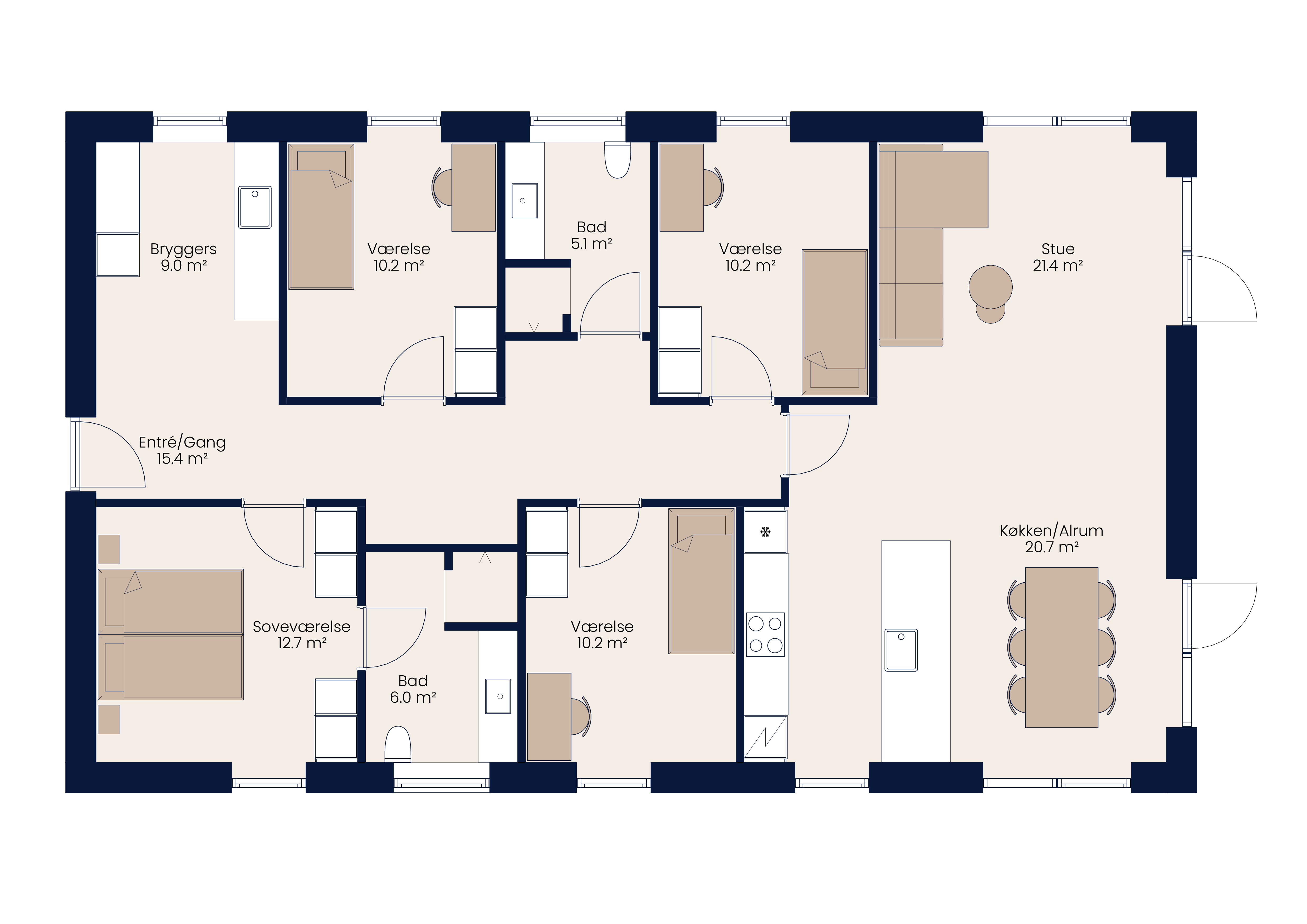 Plantegning Længehus 145